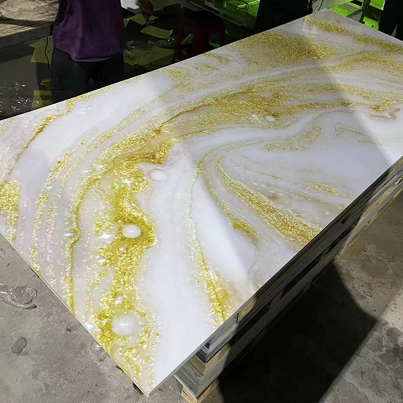 High Gloss UV Marble sheet/Interior PVC Marble board